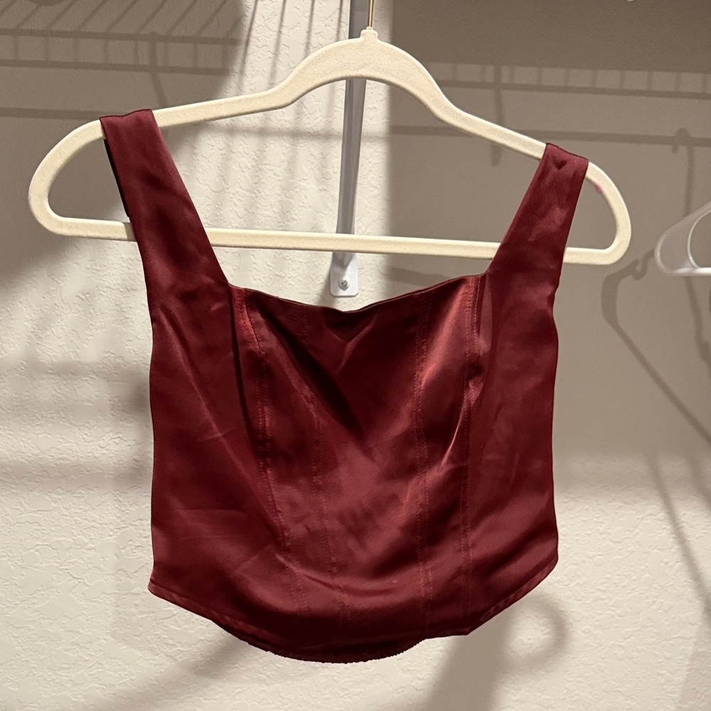 Corset Burgundy Women's Top
